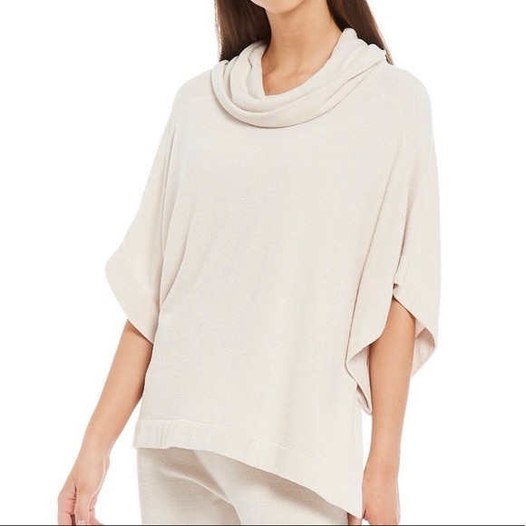 Barefoot Dreams Sweaters - Barefoot Dreams Cozy Chic Cowl Neck Women's Sweater sand dune L/XL